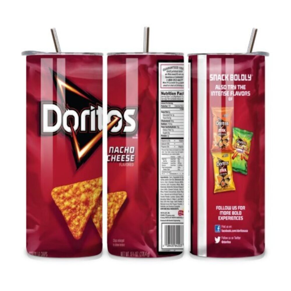 Doritos Nacho Cheese 20oz Stainless Steel Tumbler